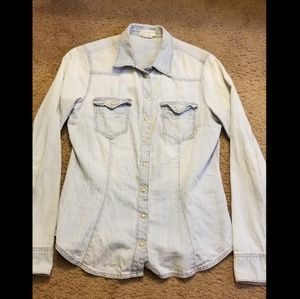 Denim snap shirt